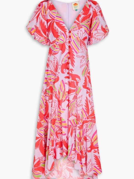 FARM Rio Dresses & Skirts - FARM Rio Pink and Coral Tropical Maxi Dress